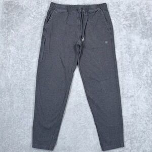 Mack Weldon Ace Sweatpants Mens Medium Gray Tapered Joggers Cotton Blend Pockets
